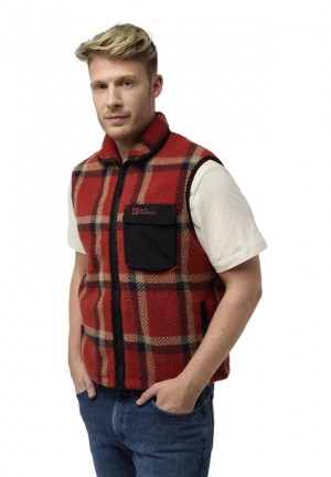 Gilet Jack Wolfskin Felslicht Check Homme Rouge | 16404292