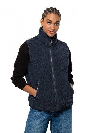 Gilet Jack Wolfskin High Curl Femme Bleu Marine | 28863599