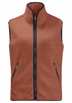 Gilet Jack Wolfskin High Curl Femme Rouge | 90901574