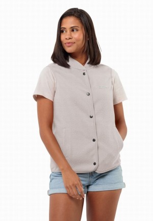 Gilet Jack Wolfskin Light Curl Femme Blanche | 78423741