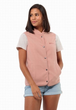 Gilet Jack Wolfskin Light Curl Femme Rose | 19892987