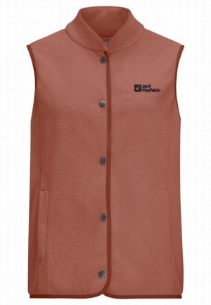 Gilet Jack Wolfskin Light Curl Femme Rouge | 70175540