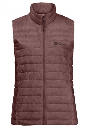 Gilet Jack Wolfskin Pilvi Down Femme Rouge | 35926754