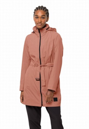 Imperméable Jack Wolfskin Norden Port Femme Rose | 46632051