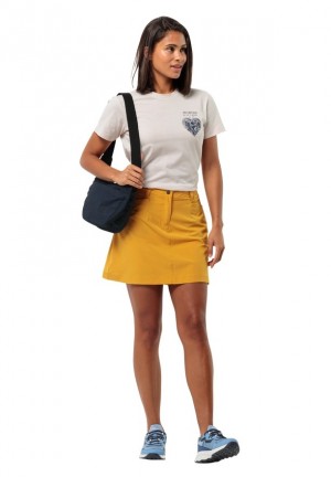 Jupe Courte Jack Wolfskin Sonora Femme Jaune | 21343852