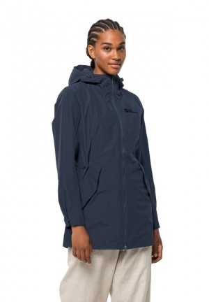 Manteaux De Pluie Jack Wolfskin Dakar Femme Bleu Marine | 22168605