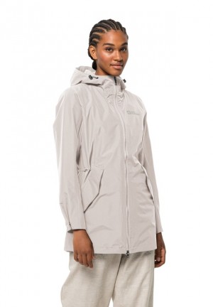 Manteaux De Pluie Jack Wolfskin Dakar Femme Blanche | 80683049