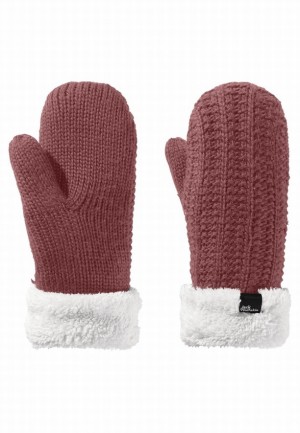 Mitaine Jack Wolfskin Highloft Knit Femme Rouge | 46226063