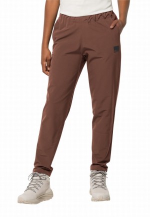 Pantalon Jack Wolfskin Bike Commute Femme Rouge | 29163156