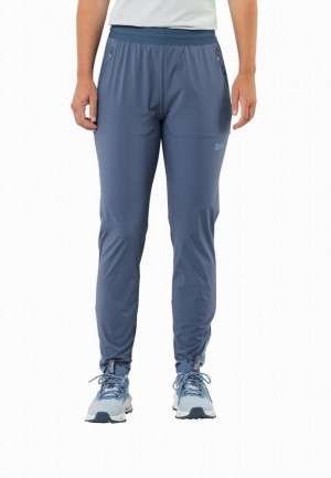 Pantalon Jack Wolfskin Prelight Chill Femme Bleu | 52339100
