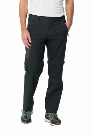 Pantalons De Randonnée Jack Wolfskin Active Track Zip Off Homme Noir | 79326491