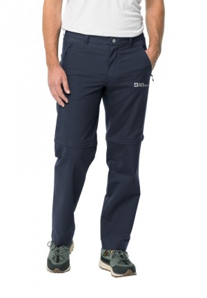 Pantalons De Randonnée Jack Wolfskin Active Track Zip Off Homme Bleu Marine | 28441933
