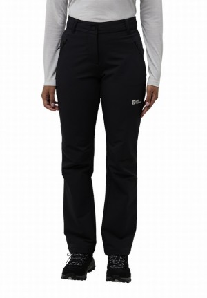 Pantalons De Randonnée Jack Wolfskin Activate Thermic Femme Noir | 11890889