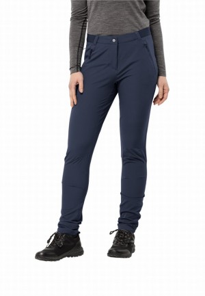 Pantalons De Randonnée Jack Wolfskin Geigelstein Slim Femme Bleu Marine | 96938318