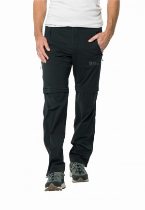 Pantalons De Randonnée Jack Wolfskin Glastal Zip Away Homme Noir | 62749296