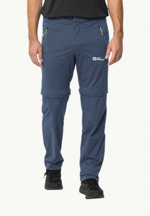 Pantalons De Randonnée Jack Wolfskin Glastal Zip Off Homme Bleu Marine | 63794929