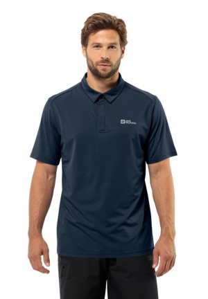 Polos Jack Wolfskin Delgami Homme Bleu Marine | 53964241