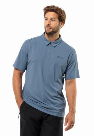 Polos Jack Wolfskin Delgami Homme Bleu | 97522639