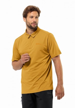 Polos Jack Wolfskin Delgami Homme Jaune | 67641188