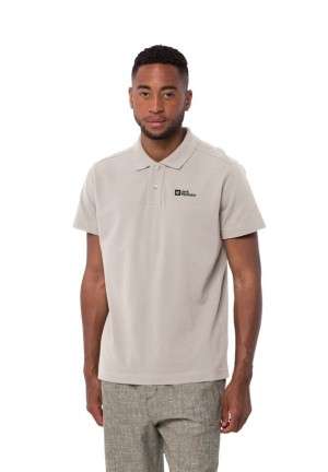 Polos Jack Wolfskin Essential Homme Beige | 46043324