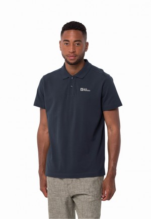 Polos Jack Wolfskin Essential Homme Bleu Marine | 46455009