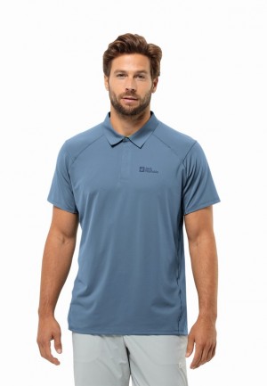 Polos Jack Wolfskin Prelight Chill Homme Bleu | 51330784