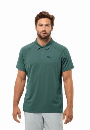 Polos Jack Wolfskin Prelight Chill Homme Vert | 89443018