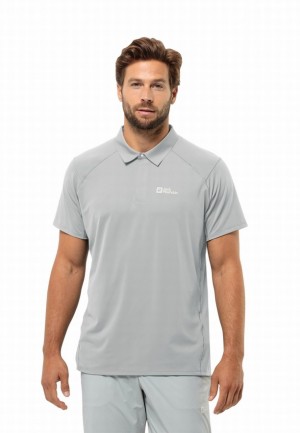 Polos Jack Wolfskin Prelight Chill Homme Grise | 82649838