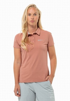Polos Jack Wolfskin Prelight Trail Femme Rose | 73582802