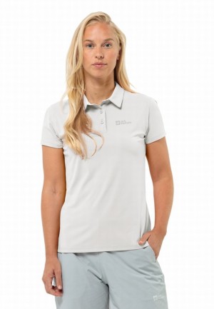 Polos Jack Wolfskin Prelight Trail Femme Blanche | 95640034