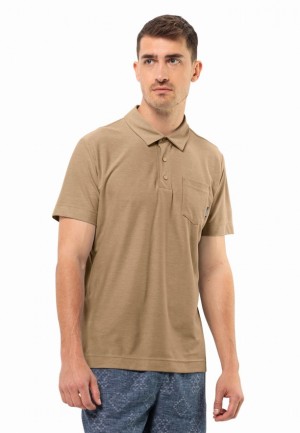 Polos Jack Wolfskin Terral Homme Marron | 71516435