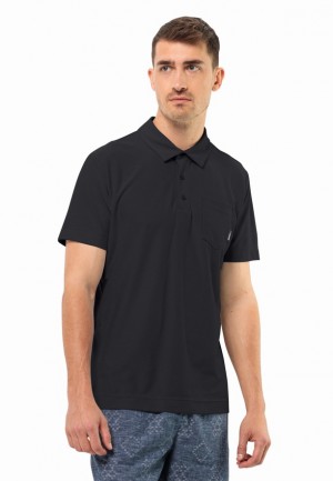 Polos Jack Wolfskin Terral Homme Noir | 44890436