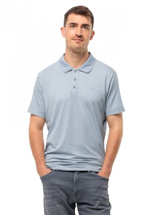 Polos Jack Wolfskin Travel Homme Bleu | 16447825