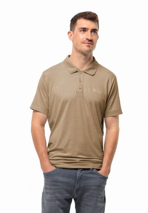 Polos Jack Wolfskin Travel Homme Marron | 10054178