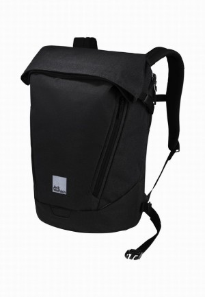 Sac à Dos Ordinateur Jack Wolfskin Mainkai Rolltop Femme Noir | 25422580