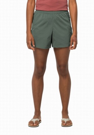 Short Jack Wolfskin Wanderthirst Femme Vert | 91759260