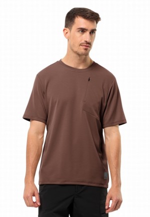 T Shirts Jack Wolfskin Bike Commute Homme Rouge | 41692301