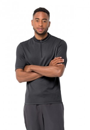 T Shirts Jack Wolfskin Bike Commute Hz Homme Noir | 11002223