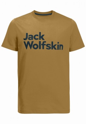 T Shirts Jack Wolfskin Brand Homme Jaune | 85437111