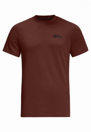 T Shirts Jack Wolfskin Essential Homme Rouge | 47202600
