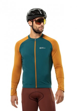 T Shirts Jack Wolfskin Gravex Fz L/s Homme Turquoise | 49221619