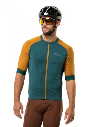 T Shirts Jack Wolfskin Gravex Fz S/s Homme Turquoise | 92771475