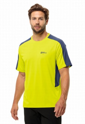 T Shirts Jack Wolfskin Narrows Homme Jaune | 59148468