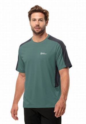 T Shirts Jack Wolfskin Narrows Homme Vert | 40434675