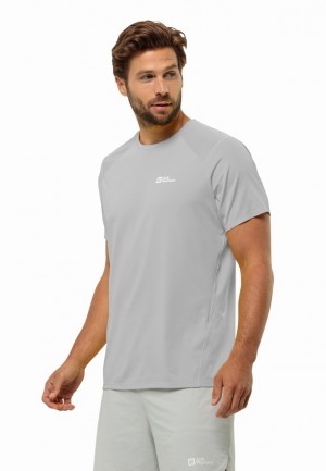 T Shirts Jack Wolfskin Prelight Chill Homme Grise | 63832445