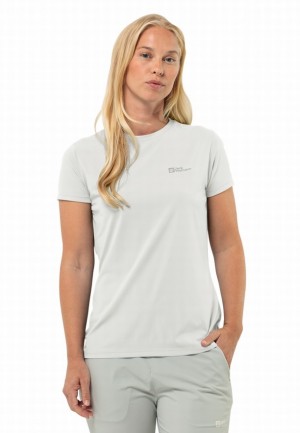 T Shirts Jack Wolfskin Prelightrail Femme Blanche | 22935922