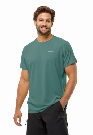 T Shirts Jack Wolfskin Prelightrail Homme Vert | 81956265