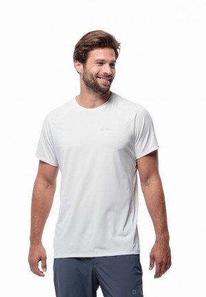 T Shirts Jack Wolfskin Prelightrail Homme Blanche | 95981739