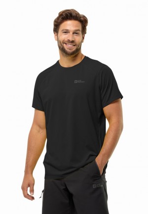 T Shirts Jack Wolfskin Prelightrail Homme Noir | 27650956