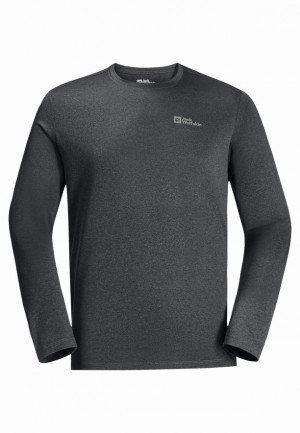 T Shirts Jack Wolfskin Skyhermal L/s Homme Noir | 89337892